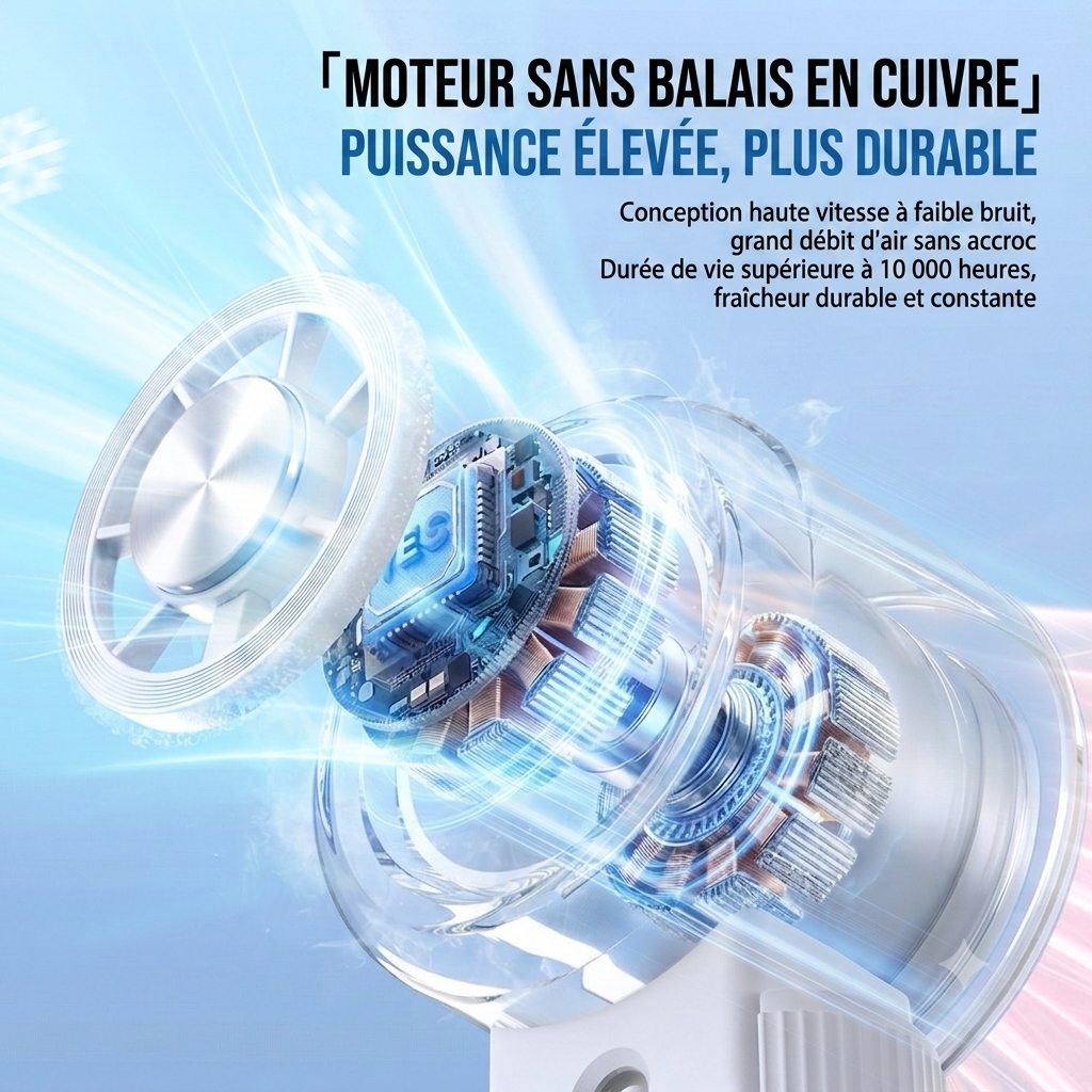 Mini Ventilateur Brumisateur &  Portatif 5-en-1 — Modèle 2026